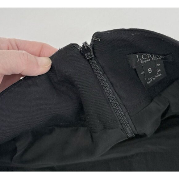 J.Crew Super 120's Pencil Skirt Black 100% Wool Pencil Skirt 8 Office See Pics - Picture 8 of 12